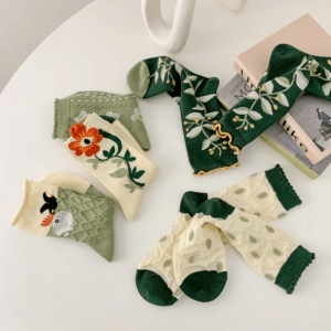 Set of 5 Aesthetic Fairycore Mismatched Socks for Unique Style