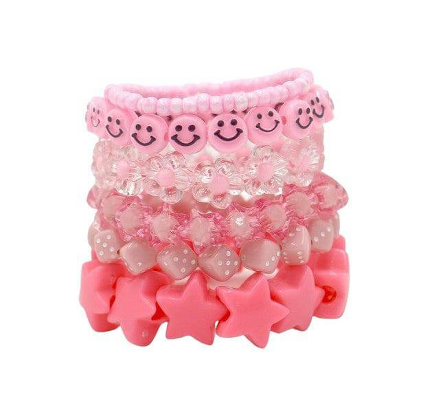 Set of 6 Y2K Aesthetic Bracelets - Trendy Coquette & Grunge Styles