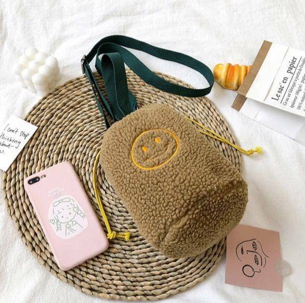 Smiley Face Soft Bag: Y2K Aesthetic Essential for Trendy Outfits