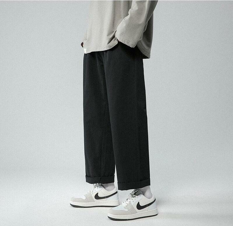 Soft Boy Elastic Waist Straight Leg Pants - Y2K Aesthetic Essential