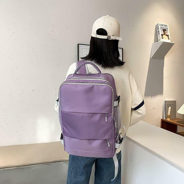 Soft Girl Aesthetic Backpack with Hidden Pockets for Trendy Travel