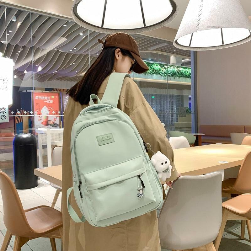 Soft Girl Aesthetic Waterproof School Backpack for Trendy Outfits