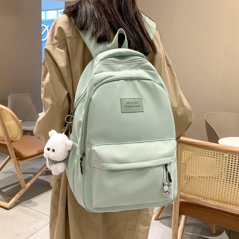 Soft Girl Aesthetic Waterproof School Backpack for Trendy Outfits