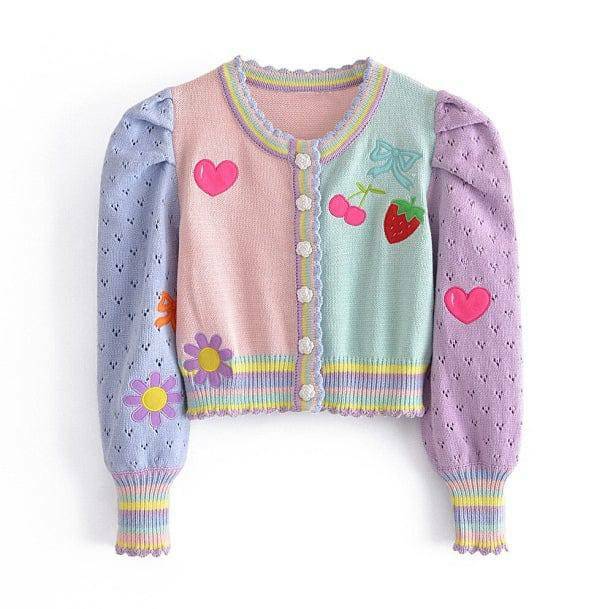 Soft Girl Cherry Cardigan - Y2K Aesthetic, Coquette Style, Trendy Layering