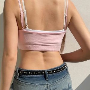 Soft Girl Layered Crop Top with Aesthetic Coquette Vibes & Y2K Style