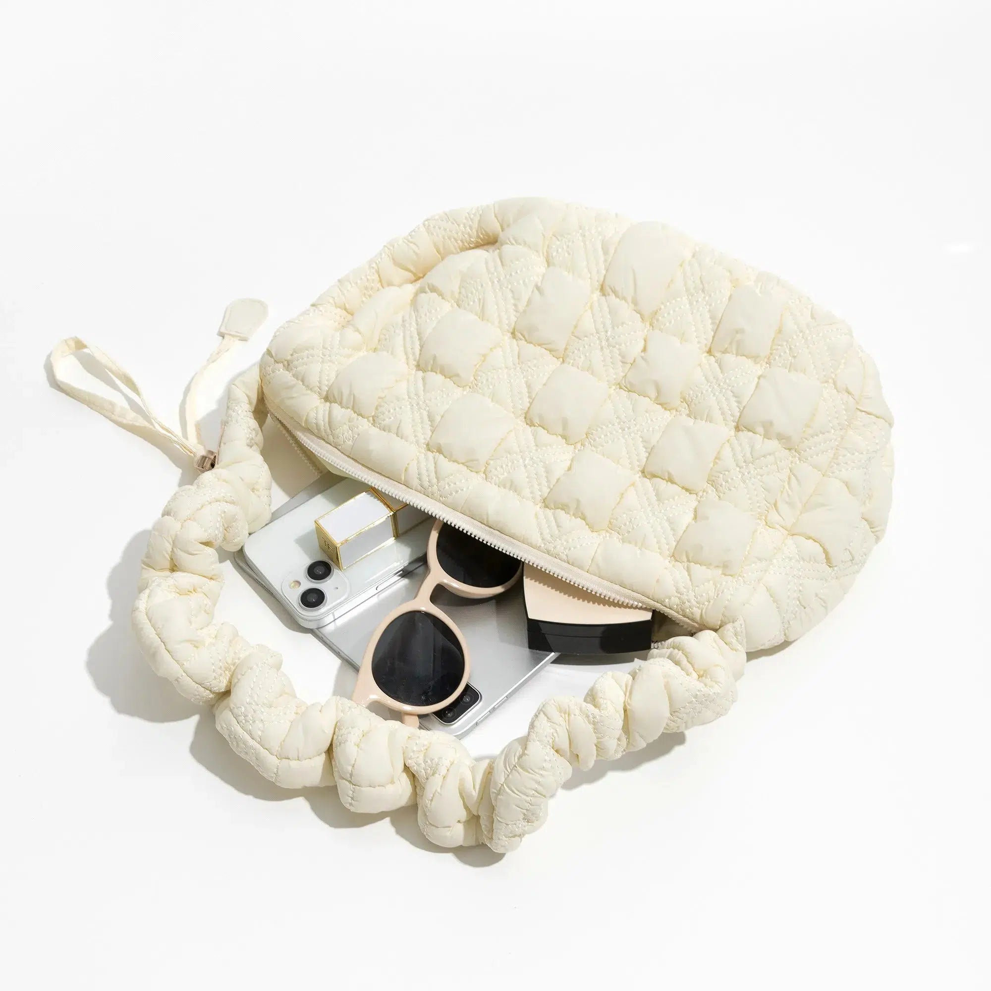 Soft Girl Quilted Bubble Shoulder Bag - Aesthetic Coquette Style Accessory