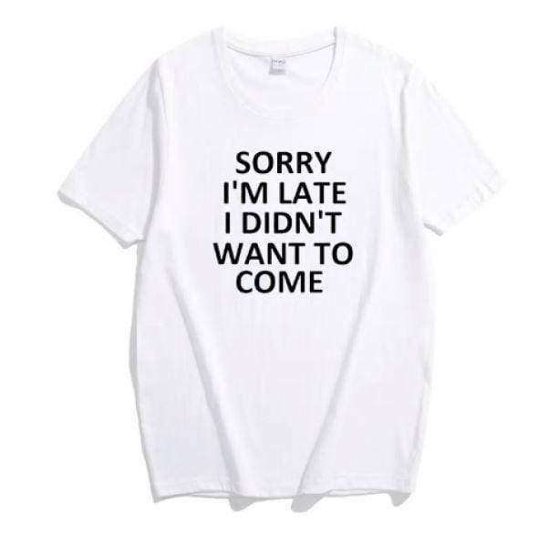 Sorry I'm Late Y2K Aesthetic Tee - Trendy Coquette Style Top