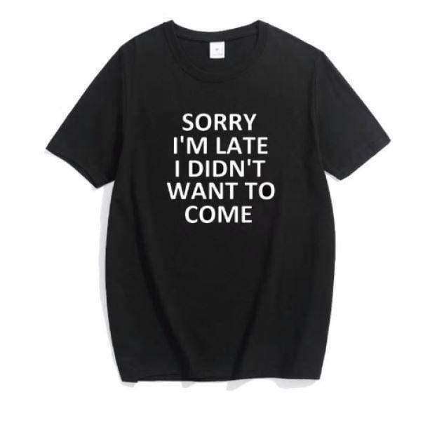 Sorry I'm Late Y2K Aesthetic Tee - Trendy Coquette Style Top