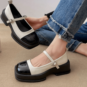 Square Toe Preppy Shoes: Y2K Fashion Meets Aesthetic Coquette Style