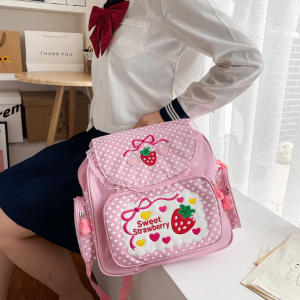 Strawberry Milk Aesthetic Backpack - Cute Y2K Style for Trendy Looks