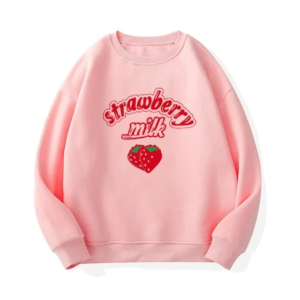 Strawberry Milk Jumper: Y2K Aesthetic Coquette Style for Trendy Looks