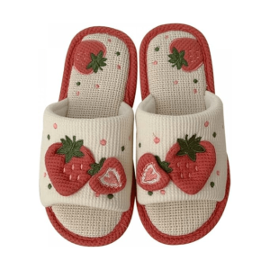 Strawberry Slippers: Y2K Aesthetic Footwear for Cozy, Cute Vibes