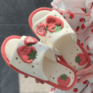 Strawberry Slippers: Y2K Aesthetic Footwear for Cozy, Cute Vibes