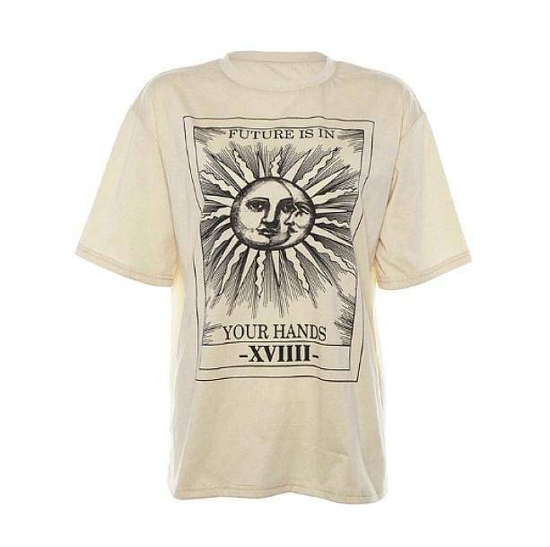 Sun and Moon Aesthetic T-Shirt - Trendy Y2K Fashion for Unique Styles