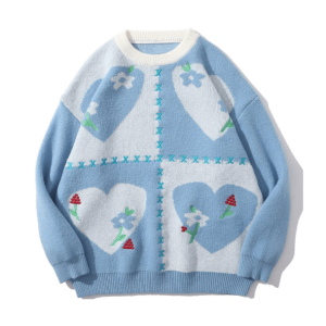 Sweet Vibes Y2K Aesthetic Sweater with Bow Detail for Trendy Looks