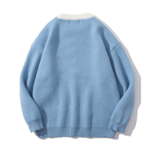 Sweet Vibes Y2K Aesthetic Sweater with Bow Detail for Trendy Looks