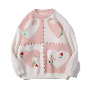 Sweet Vibes Y2K Aesthetic Sweater with Bow Detail for Trendy Looks