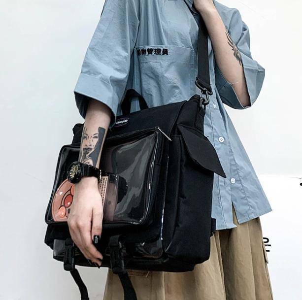 Transparent Pocket Backpack: Y2K Aesthetic, Coquette Style, Trendy Fashion