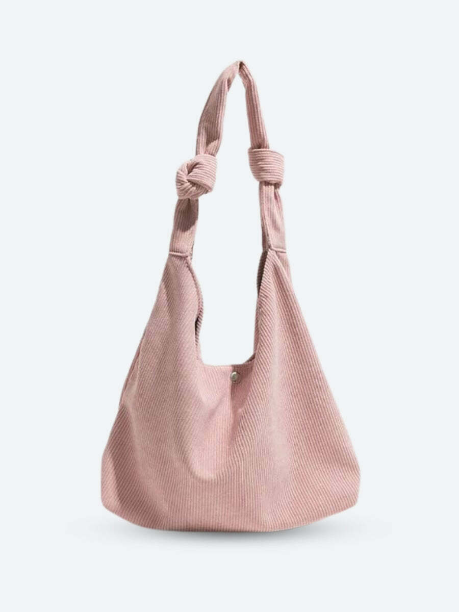 Trendy Corduroy Hobo Shoulder Bag for Y2K Aesthetic Lovers