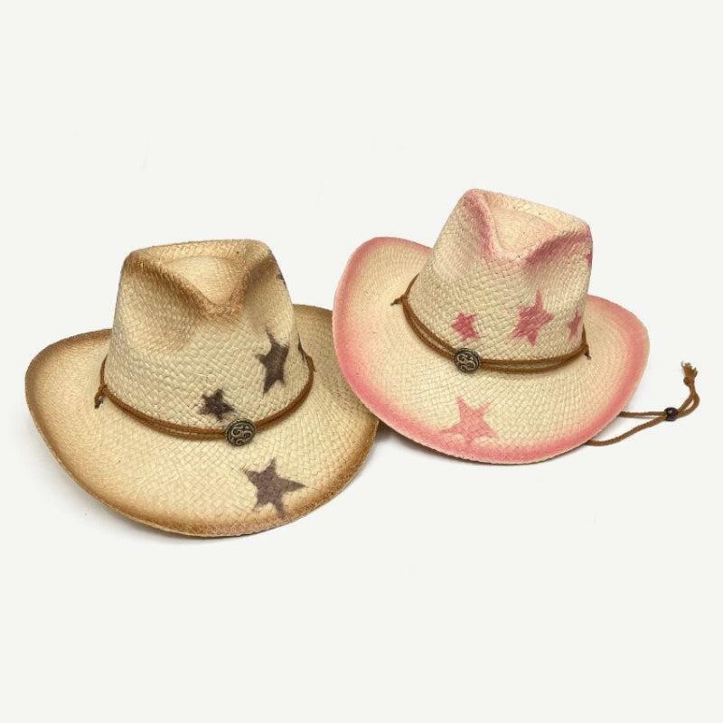 Trendy Cowgirl Adjustable Woven Straw Hat for Y2K Aesthetic Lovers