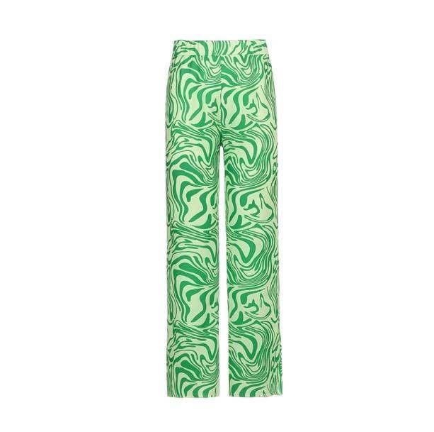 Trendy Green Y2K Straight Leg Pants for Aesthetic Coquette Style