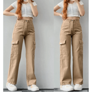 Trendy High Waist Cargo Pants for Y2K Aesthetic and Grunge Styles