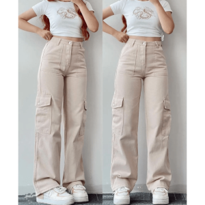 Trendy High Waist Cargo Pants for Y2K Aesthetic and Grunge Styles