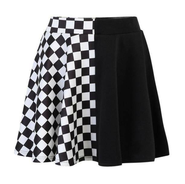 Trendy High Waist Checkered Skirt for Aesthetic Coquette Style