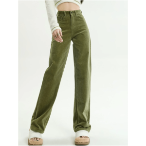 Trendy High Waist Corduroy Pants for Y2K Aesthetic and Grunge Styles