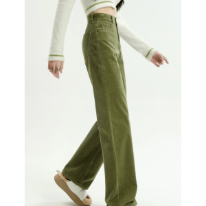 Trendy High Waist Corduroy Pants for Y2K Aesthetic and Grunge Styles