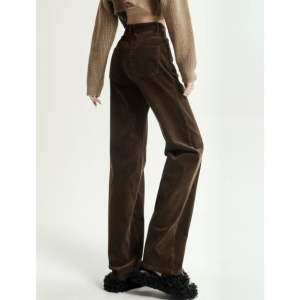 Trendy High Waist Corduroy Pants for Y2K Aesthetic and Grunge Styles