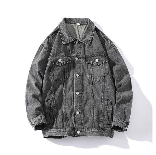 Trendy Normcore Jean Jacket for Y2K Aesthetic and Grunge Styles