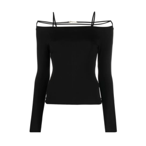 Trendy Off Shoulder Long Sleeve Top for Y2K Aesthetic Fashion Lovers