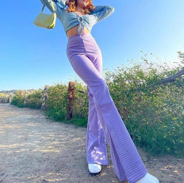 Trendy Purple Y2K Pants for Aesthetic Coquette and Grunge Styles