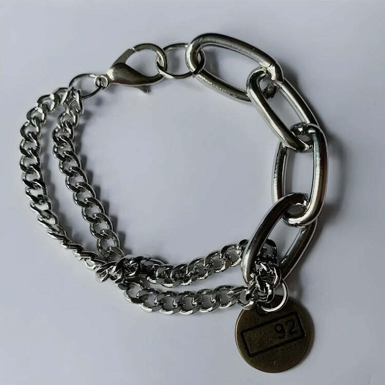 Trendy Silver Chain Bracelet for Aesthetic Coquette and Y2K Fashion