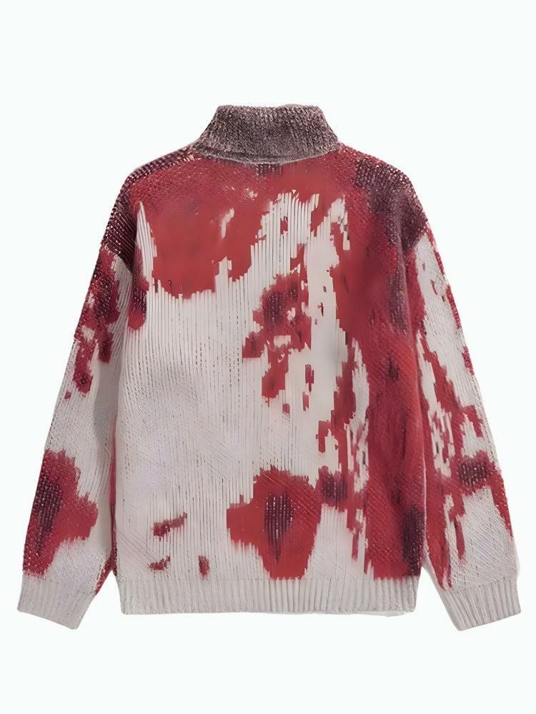 Trendy Tie Dye Turtle Neck Sweater - Aesthetic Knit Fashion Must-Have