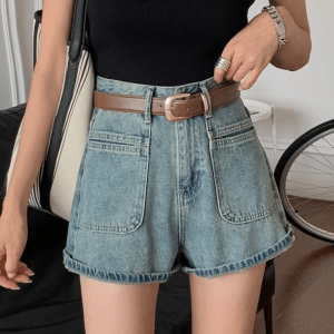 Trendy Y2K High Waisted Shorts with Aesthetic Coquette Vibes