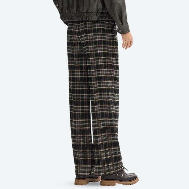 Trendy Y2K Plaid Pajama Pants for Cozy Aesthetic Vibes