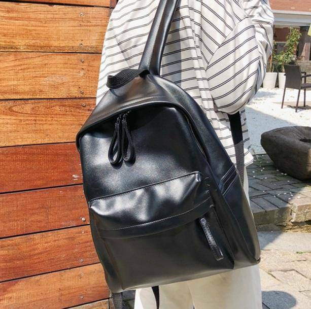 Vegan Leather Y2K Backpack - Aesthetic 90s Style for Trendy Looks