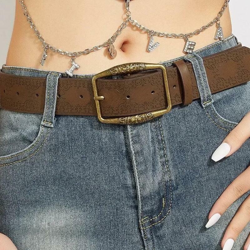 Vintage Belt: Y2K Fashion Essential for Aesthetic Coquette Styles