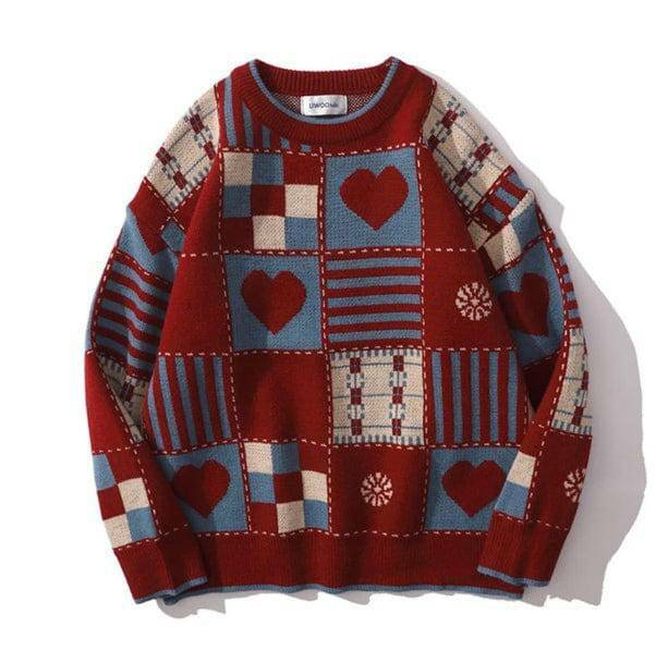 Vintage Heart Sweater: Y2K Aesthetic, Coquette Style, and Grunge Vibes