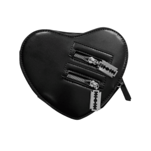 Y2K Aesthetic Black Heart Crossbody Bag for Trendy Coquette Style