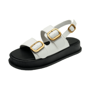 Y2K Aesthetic Buckle Platform Sandals for Trendy Coquette Style