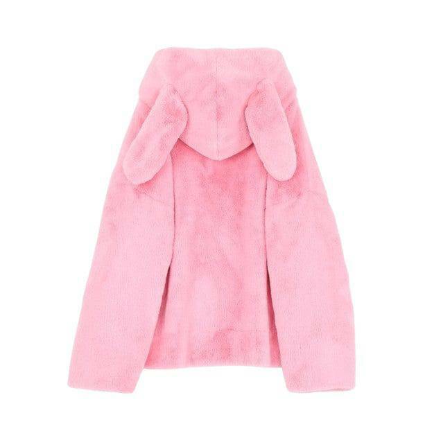 Y2K Aesthetic Bunny Ears Jacket - Trendy Coquette Style Outerwear