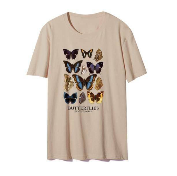 Y2K Aesthetic Butterflies T-Shirt - Trendy Coquette Style Top