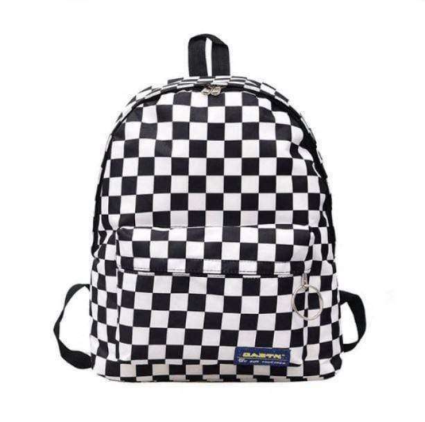 Y2K Aesthetic Checkerboard Backpack for Trendy Coquette Style