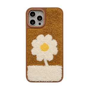 Y2K Aesthetic Coquette Daisy Plush iPhone Cover - Trendy & Cute Design