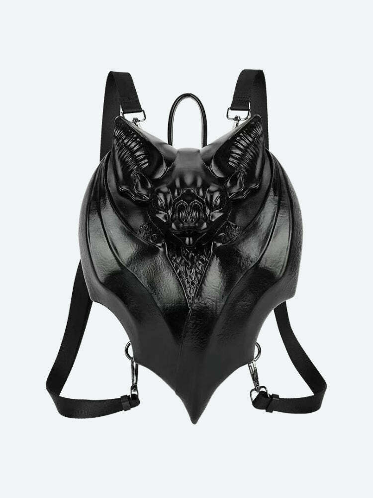 Y2K Aesthetic Coquette Goth Bat Backpack for Trendy Fashion Lovers