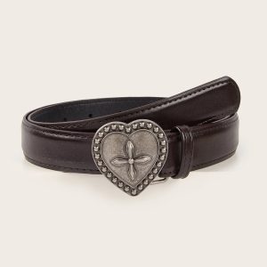 Y2K Aesthetic Coquette Heart & Cross Belt for Trendy Outfits