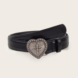 Y2K Aesthetic Coquette Heart & Cross Belt for Trendy Outfits